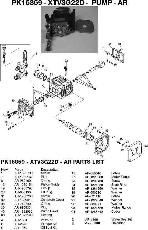 Excell 37802 pump parts
